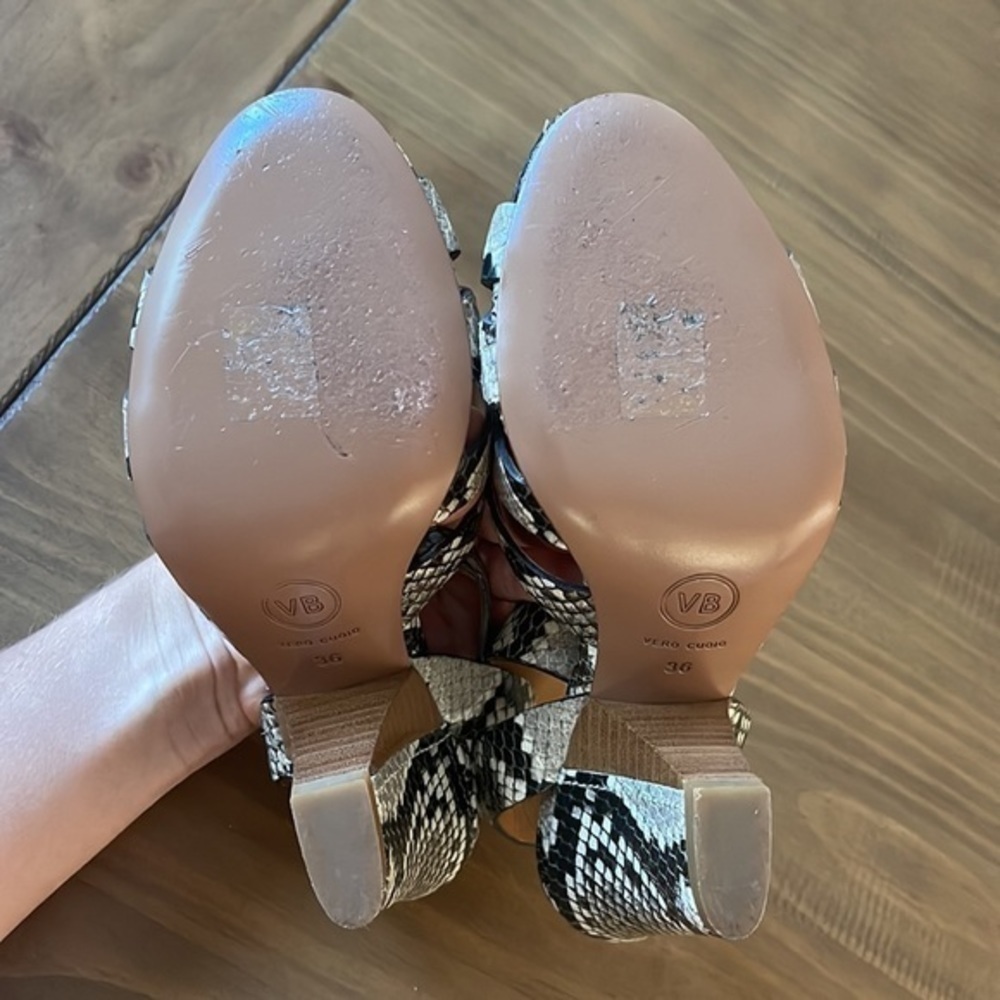 Veronica Beard Snakeskin Sandals - Picture 6 of 10